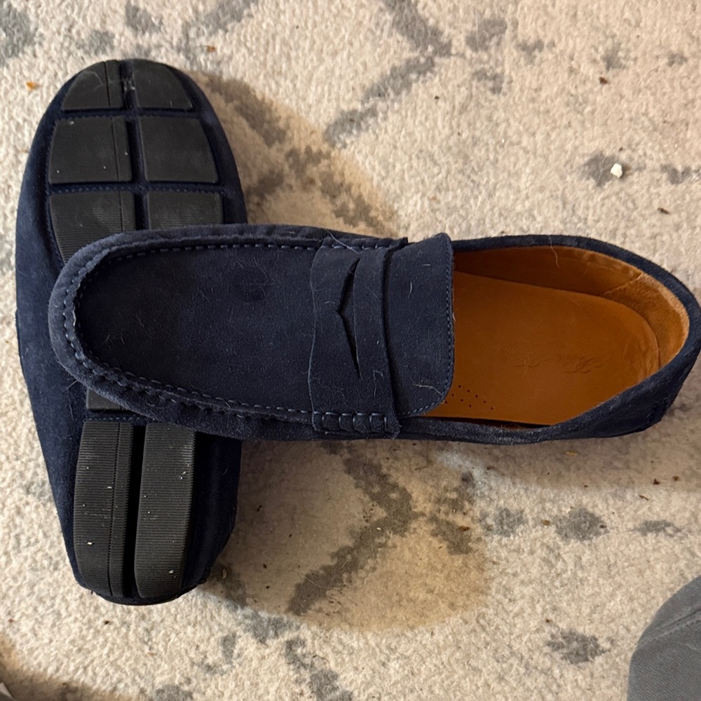 Brooks Brothers Dark Blue Suede Loafers